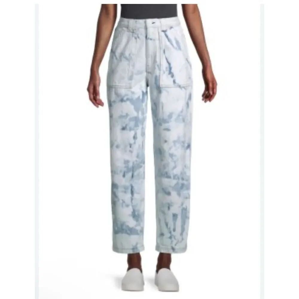 Rag & Bone Skater ultra high rise tie dye straight jeans 26